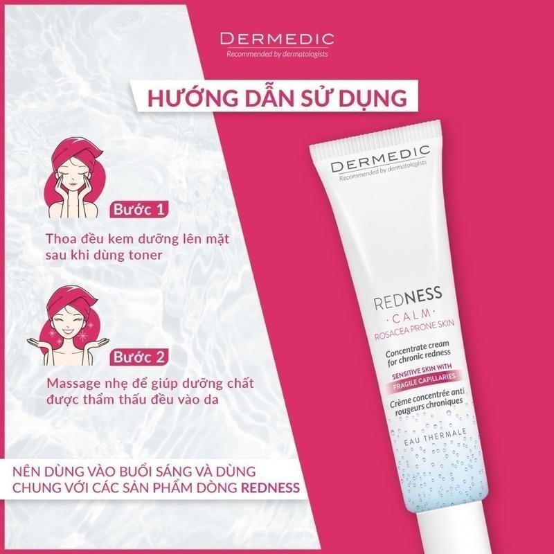 Kem Dưỡng Dermedic Phục Hồi Da Mỏng Yếu Nhạy Cảm Redness Concentrate Cream For Chronic Dermedic 40ml 5