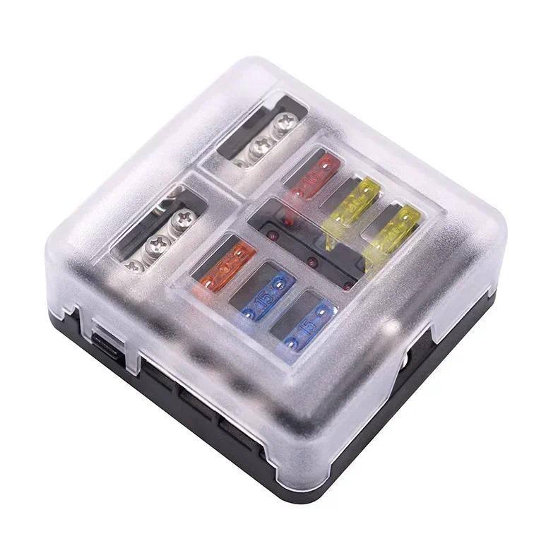 Product Introduction of 6/12 Way Blade Fuse 12-24V Car Boat Fuse Box Holder with Plastic Cover for Power Panel Board Camper RV Accessorie 29