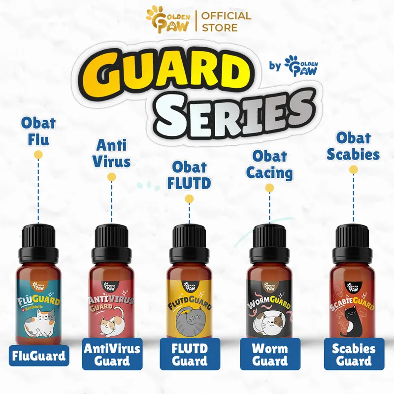 ANTI-VIRUS GUARD 5gr by Golden Paw Obat Virus Calici Distemper Panleu Flu Berat Demam Lemas Panleukopenia Kucing Ampuh Terbaik 4