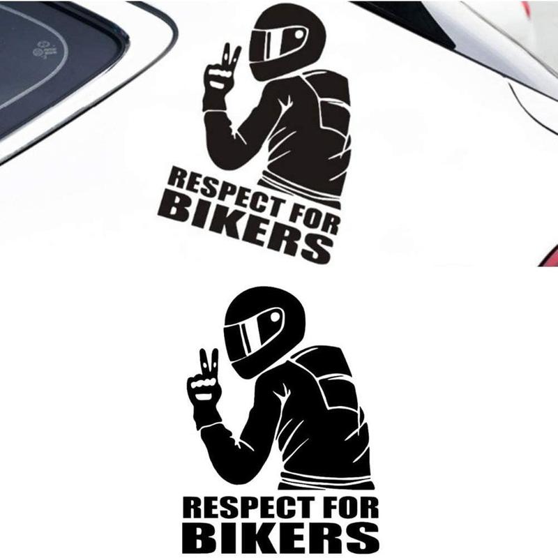 Motorcycle Reflective Sticker, Respect for Cyclists Reflective Sticker Decal Car Stickers Fashion Car Decoration Sticker (Multicolor) 8