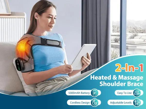 Product Introduction of Electric Shoulder Massager Thermal Elbow Support Belt  Joint Relax Knee Heated Massage 16