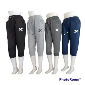 Celana Jogger 3/4 Wanita Training Olahraga Senam Gym Style Korean Ukuran M L XL XXL