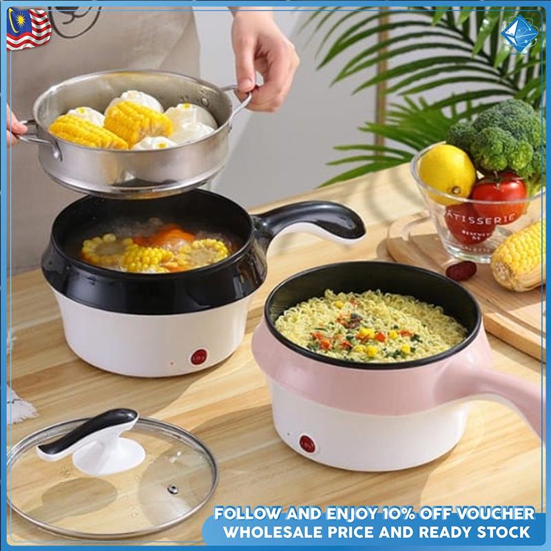 Electric Non Stick Ceramic Frying Pan Rice Portable Mini Rice Cooker Periuk Nasi Multicooker Steamer 0