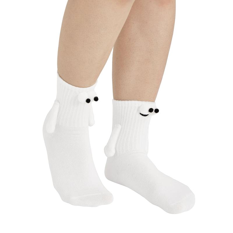 Couple Novelty Socks Cartoon Magnetic Holding Hands Socks Cute Elastic Walking Socks for Women Men Gift for Birthday & general Daily 8