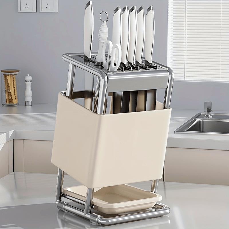 Giá đỡ dao và kéo nhà bếp bằng sắt chắc chắn-Dụng cụ sắp xếp lưu trữ tiết kiệm không gian cho mặt bàn,dụng cụ sắp xếp và lưu trữ nhà bếp,hộp đựng dao bếp vô song,kệ để dao,hộp đựng dao xếp gọn như hộp kiww,kệ đựng dao để bàn,hộp đựng dao bếp kiếm hiệp