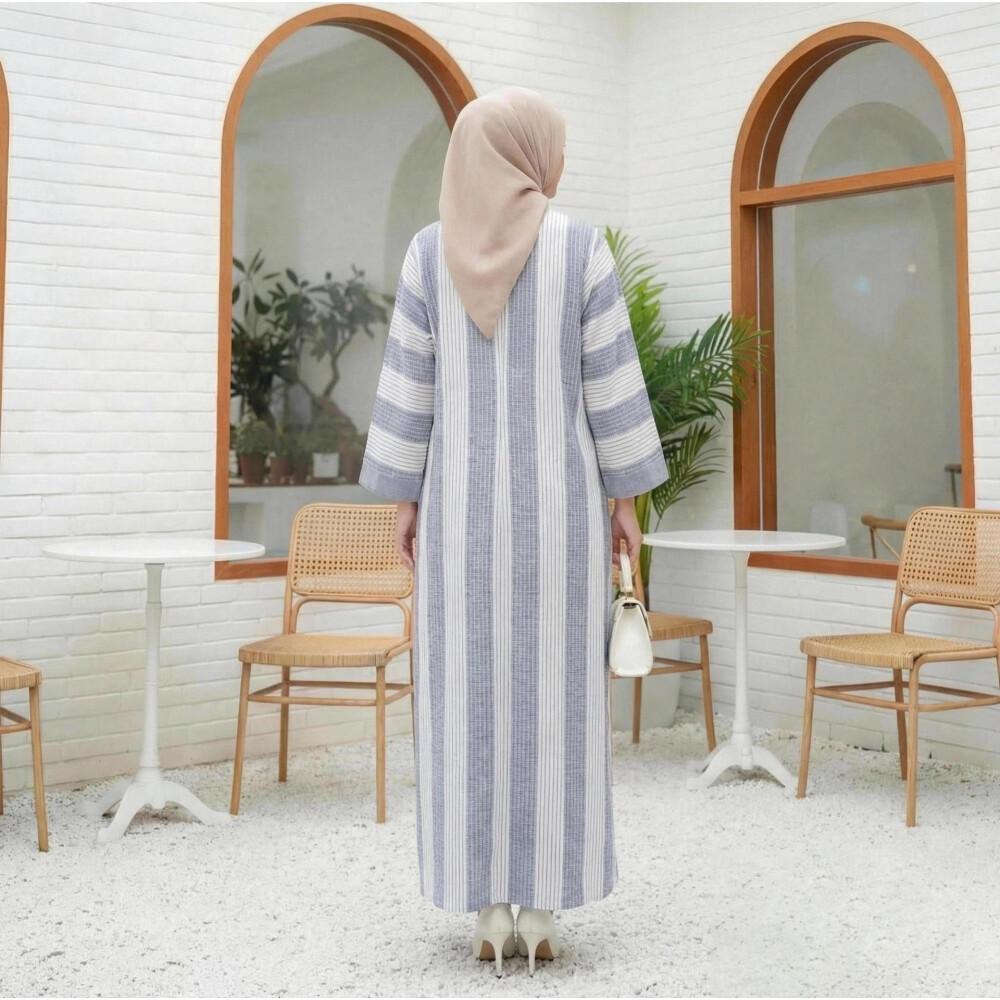 Asaya Gaun Gaya Elegan Kasual Lengan Panjang Dengan