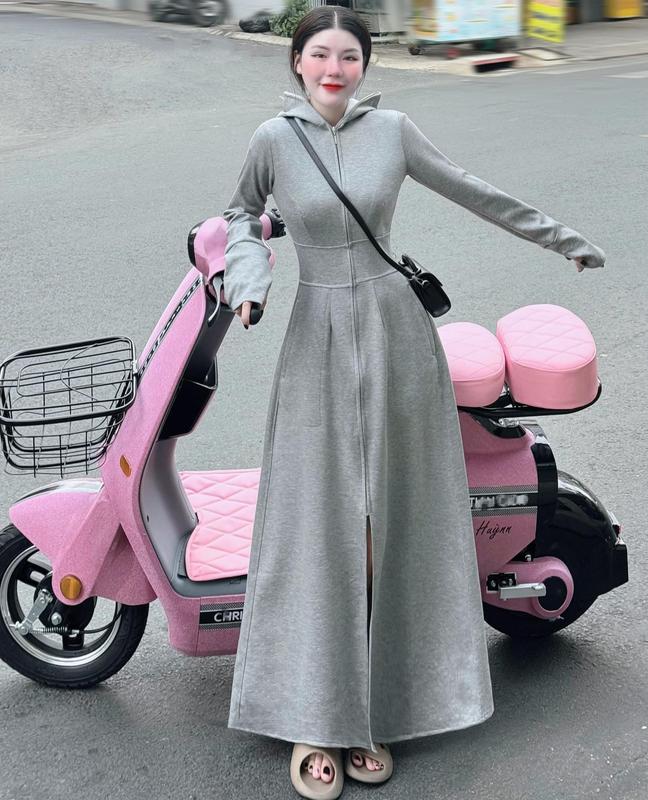 Áo Chống Nắng Toàn Thân Nữ Chất Umi Dày dặnChống Tia Uv From Dáng Dài Rộng Chất Liệu Thoáng Mát Thấm Hút Mồ Hôi