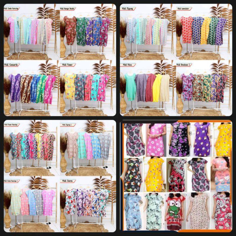 8 pcs Daster Midi motif random 1