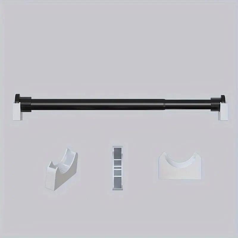Multifunctional Punch-free Retractable Rod Holder, Non-slip Base Rod Holder, Rod Support, Bathroom Curtain Rod Holder, Home Kitchen & Bathroom Accessories 2