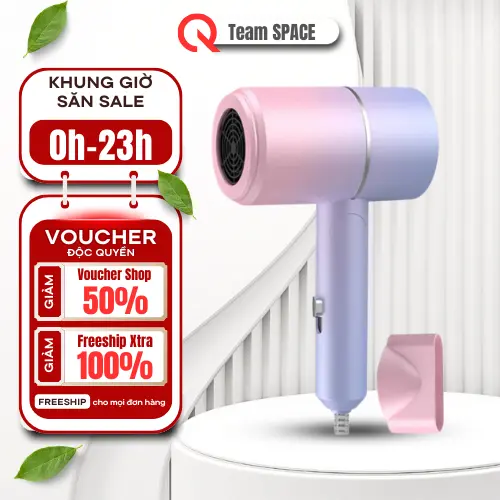 Máy Sấy Tóc Mini Gấp Gọn 2 Chiều Nóng Lạnh, Công Suất Lớn 2200W, 3 Chế Độ Chăm Sóc Và Tạo