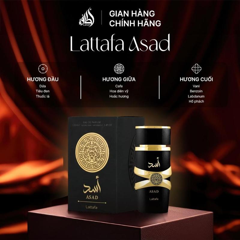 Nước hoa nam Lattafa Asad EDP phong cách trưởng thành, cuốn hút chai 100ml 1