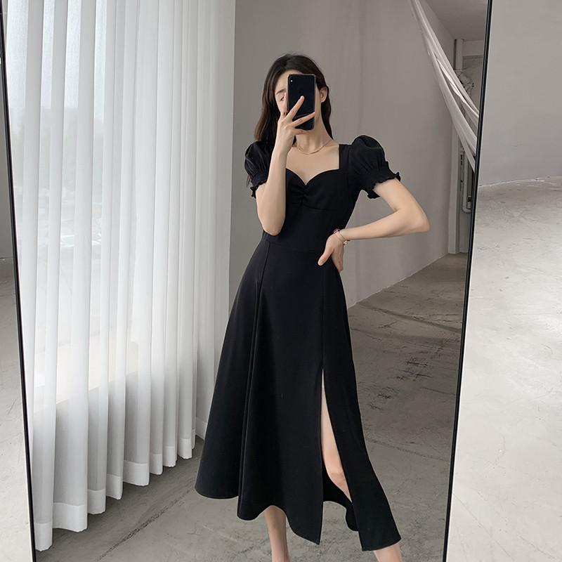 8940 đầm trắng tay dài dáng qua gối đi biển bigsize dự tiệc trắng tiểu thư đầm sang trọng váy liền 8