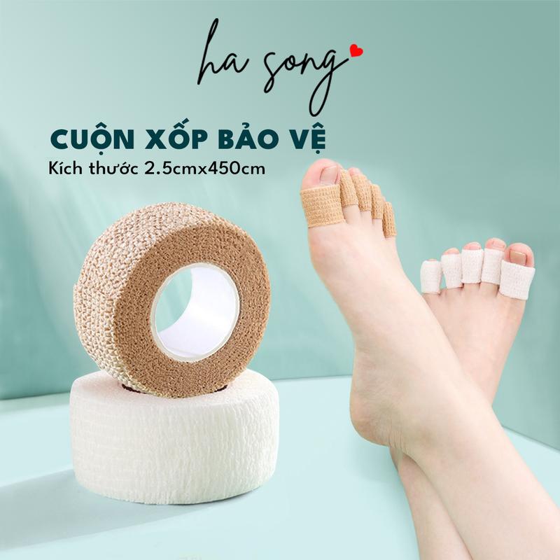 Cuộn xốp bảo vệ, cuộn băng quấn tự dính bảo vệ ngón tay, ngón chân, chống chai…