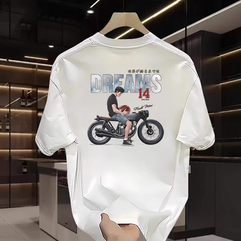 Áo Phong Nam tay dài form rộng 100% Cotton Tay Ngắn Dáng Rộng Cách Hàn Quốc Thời Trang Áo Thun trắng Local Brand Big size 0