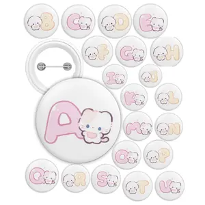 Pinstore.collection - Pin Bros Press Pin cat  Huruf 44mm / bros tas ransel brooche alphabet bros huruf bros mode korea pin huruf kpop
