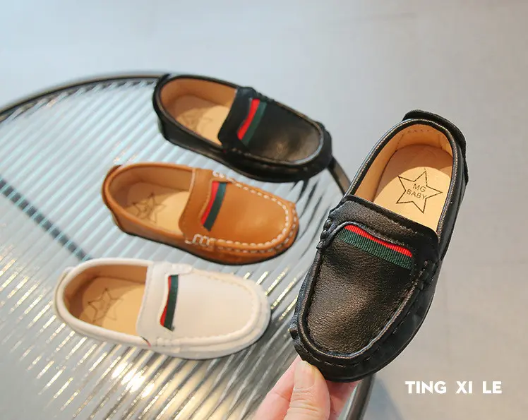 [Form nhỏ] Giày lười moca cho bé trai - Gìay da êm mềm phong cách ,đế chất liệu cao su thoải mái cho bé( V358 ) Voi Sandal mitts  toddler 1