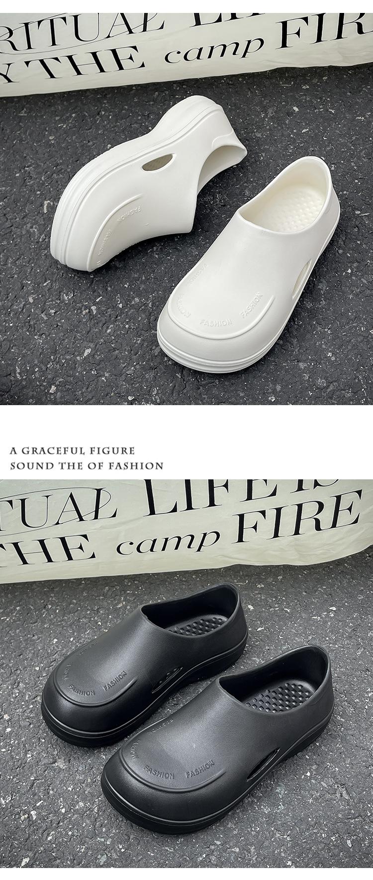 Product Introduction of 2025 Thick-Soled Closed-Toe Half Slippers for Women, Outdoor Wear, 2025 New Lightweight Non-Slip Waterproof Chef Shoes, Clogs 10