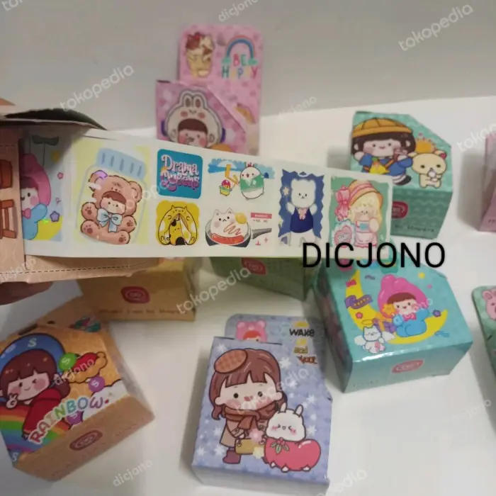 Mainan Edukasi Rolling Stiker Karakter Momo Korea 2