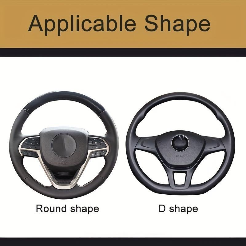 Product Introduction of 15-Inch Car Steering Wheel Cover, PU Leather Universal Non-slip Car Steering Wheel Cover without Inner Ring, Auto Interior Decoration, Car Accessories 9