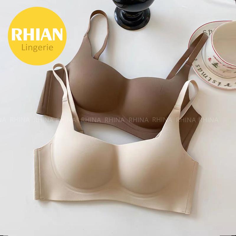 Rhian plus size bra for woman with foam push up seamless bralette non wire Square collar underwear