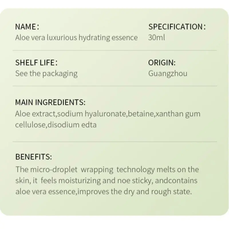 Comfort Aloe Extract Moisturizing Essence for Spring, Soft & Moisturizing Facial Serums, Hydrate and Skincare Facial Essence, Skincare Product Summer Gift 8