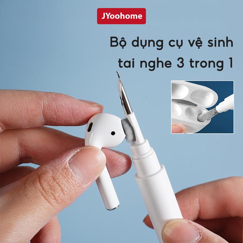 Bộ Dụng Cụ Vệ Sinh Tai Nghe 3 Trong 1 SMTech Làm Sạch Chân Sạc Điện Thoại Laptop Máy Tính Đa Năng Phụ Kiện