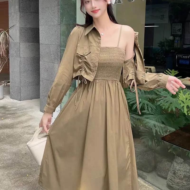 Oneset 2in1 Blazer crop dan dres setali 2356 / 2369 1