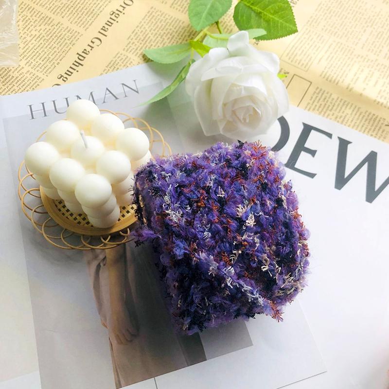 Product Introduction of 50g/Roll Colorful Fluffy Hand Knitting Yarn DIY Sweater Scarf Hat Loop Yarn Crochet Thread Sewing Accessories 20