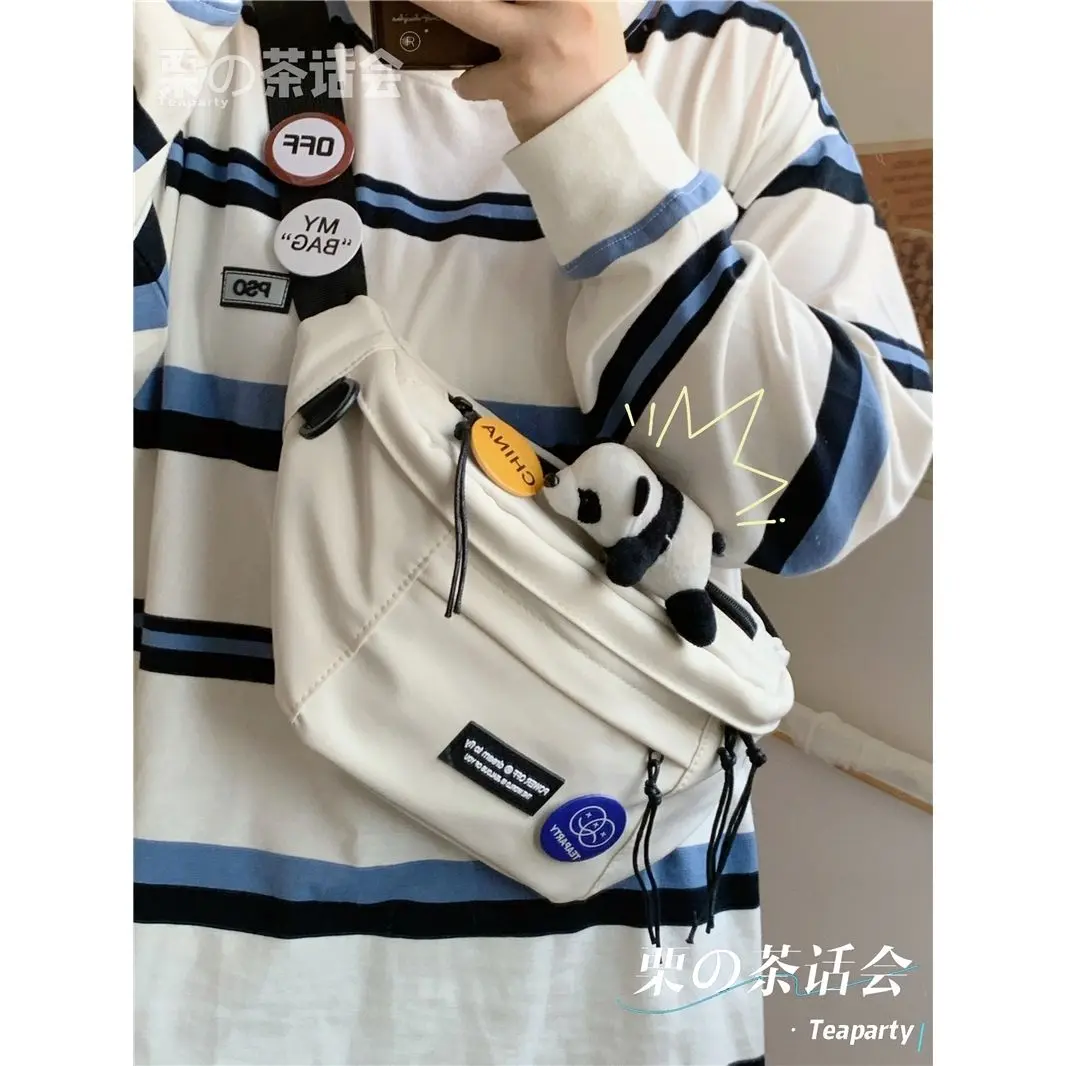 Túi Đeo Ngực Thể Thao, Thương Hiệu Thời Trang Nhật Bản Ins Harajuku, Dung Lượng Lớn, Dành Cho Nam Và Nữ, Phong Cách Cổ Điển Dễ Phối Đồ, Túi Messenger Dụng Cụ, Thích Hợp Cho Học Sinh Nữ, Túi Đeo Hông, Năm 2024