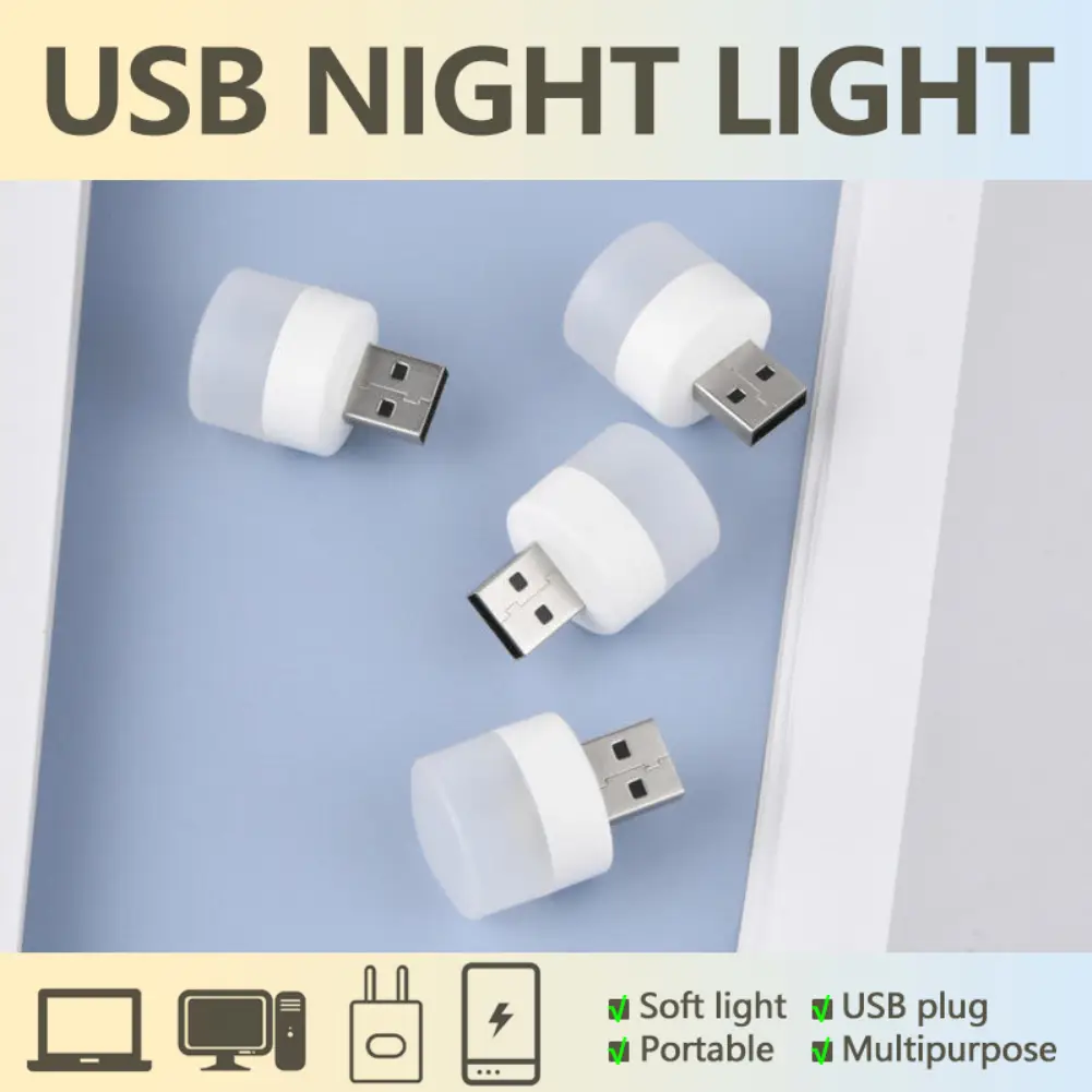 Đèn LED Cầm Tay, Cầm Tay USB, Đèn Ngủ Mini, Đèn Tròn Nhỏ Thích Hợp Cho Máy Tính Và Nguồn Điện Di Động, Đèn Khẩn Cấp Khi Cúp Điện, Thích Hợp Cho Các Hoạt Động Ngoài Trời Và Trong Nhà, Thích Hợp Cho Đường Đêm Và Cắm Trại