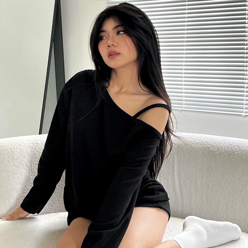 LilbyyLil-Set bộ trễ vai lazy hug” có tách set” 0