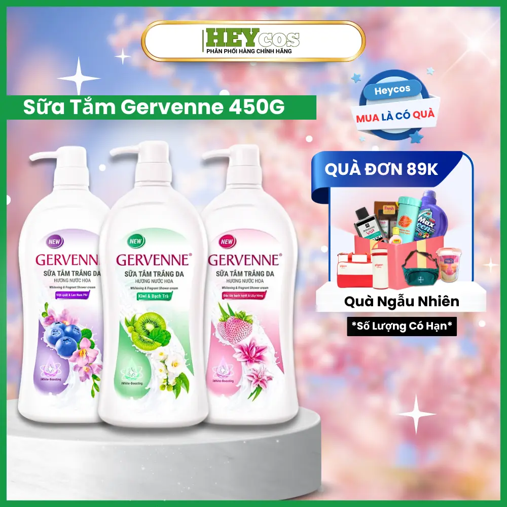 Sữa Tắm Dưỡng Body Hương Nước  Gervenne 450G/chai (3mùi)