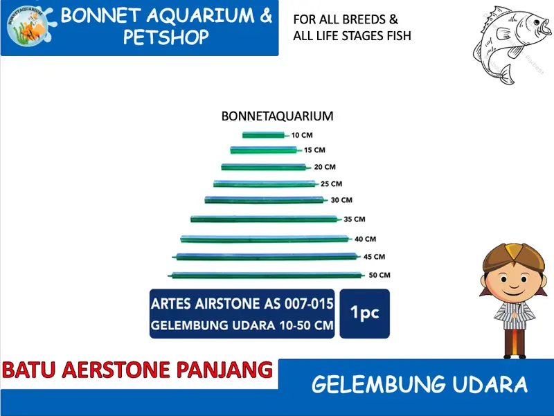 BATU AERATOR PANJANG 10-50CM AIR STONE AQUARIUM 0