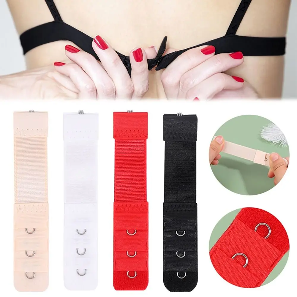 1/8Pcs Durable Belt Buckle Bra Extension Buckles Adjustable Underwear Accessories Bra Extender 1 Row 3 Hooks Nylon Clasp Strap Hook Clip Expander Women