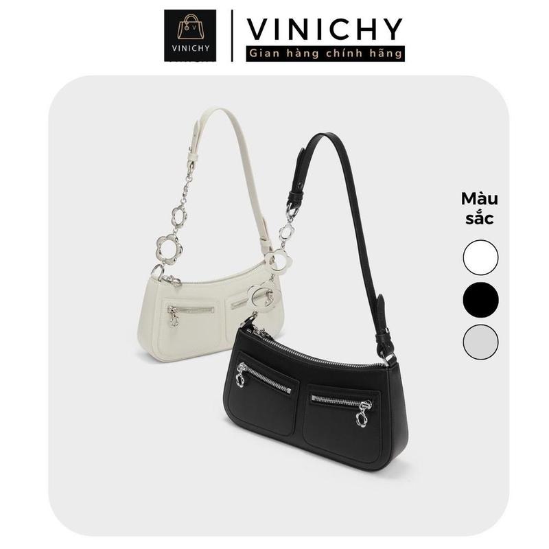 Túi xách nữ đeo chéo, đeo vai, đi chơi, đi học VINICHY size 25cm HA379 Bag Da Kem