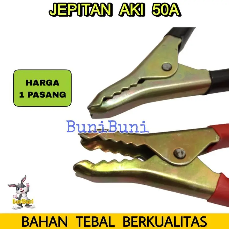 JEPITAN AKI 50A - Jepit / Capit Aki Accu Buaya 50A Universal (SEPASANG) 2