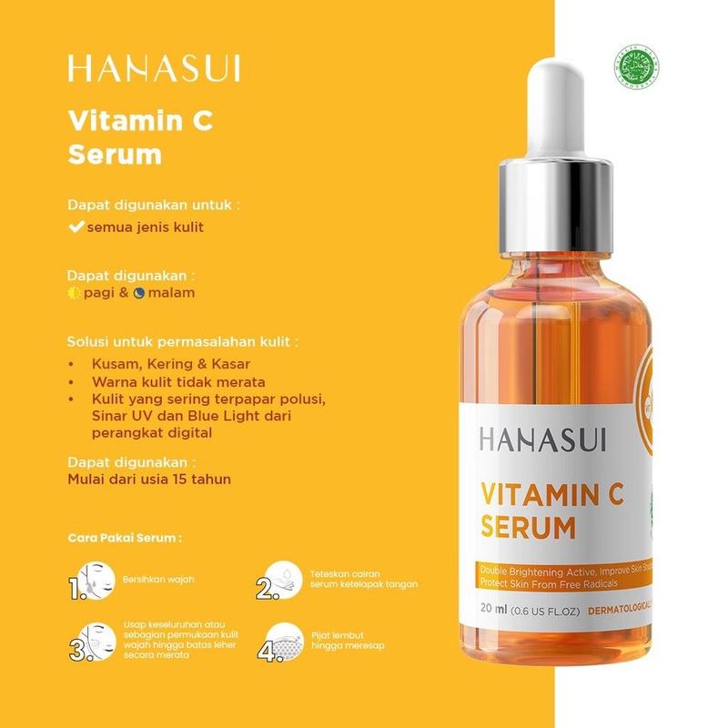 Serum HANASUI BIRU Vitamin C  Collagen Kolagen  - GOLD VIT C VIT B3 - KUNING VIT C - PINK ANTI ACNE 3