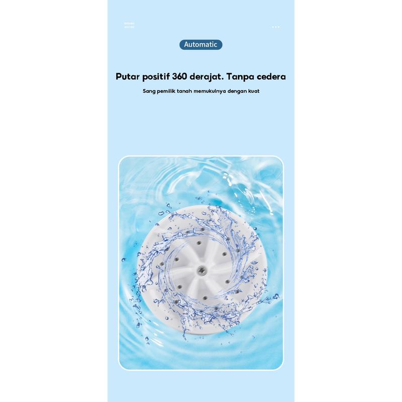 Product Introduction of Mesin Cuci Mini Portable USB Ultrasonic / Mesin Putar Pencuci Pembersih Pakaian Dalam Kaos Kaki Handuk Piring / Turbine Washer Untuk Travelling 27