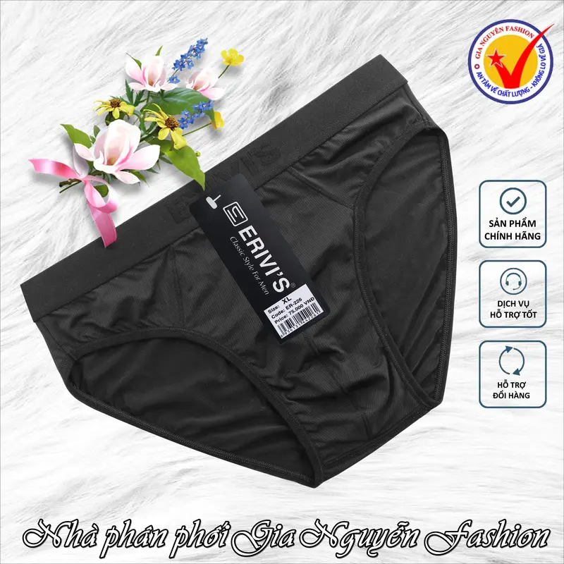 Combo 5 quần lót nam, lưới thun lạnh thông hơi, hàng Erivis Việt Nam, chất lượng cao 5