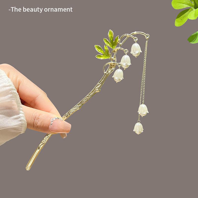 Kẹp Tóc Tua Rua Đu Đưa Bước Chân Phong Cách Cổ Trang Hoa Linglan, Phụ Kiện Cài Tóc Cao Cấp Cho Nữ, Phong Cách Hán Phục Thanh Lịch, Dễ Phối Đồ, Kẹp Tóc Sườn Xám Women