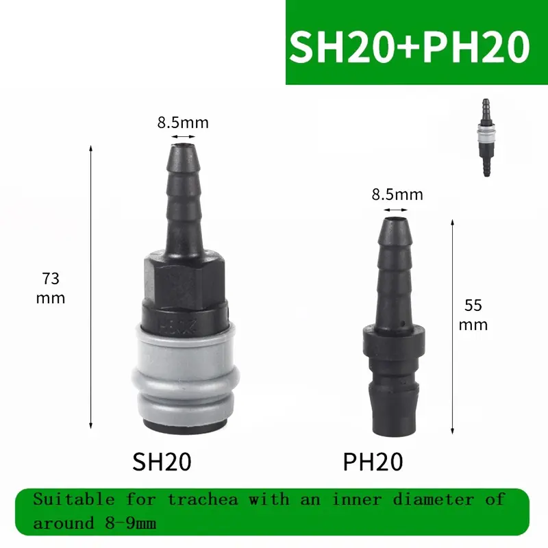 Đầu Nối Nhanh Tự Khóa, Loại C-Type, Phụ Kiện Khí Nén, Có Kích Thước 8 / 10 / 12mm, Cho Máy Nén 4