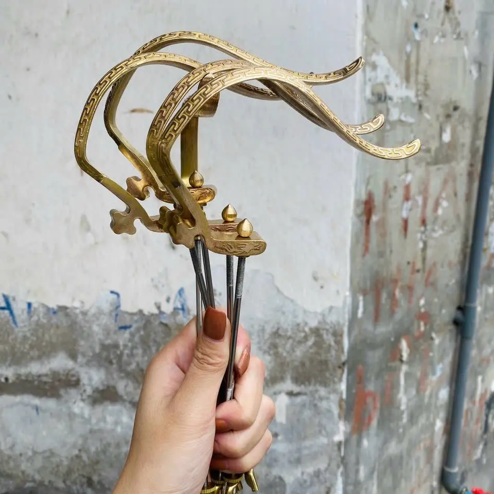 Móc lồng mào triện chống xoay đồng vàng vn -1 cái