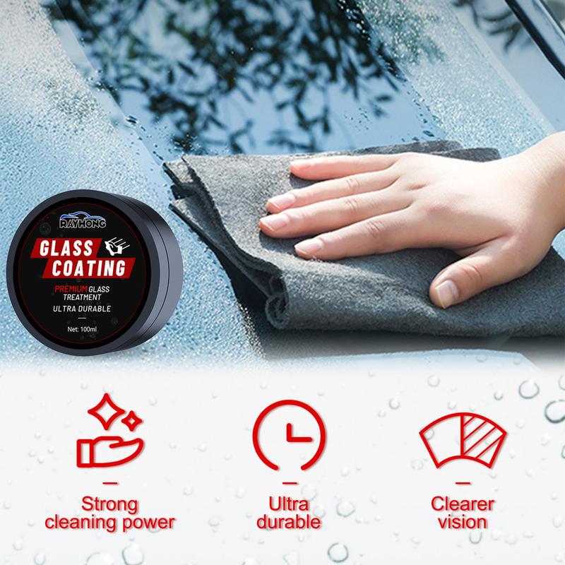 Product Introduction of 3PCS Glass Polishing Powder /Quality Towel/Free Sponge/Car Windshield Oil Film Removing Paste Cleaning Brush Kit 25
