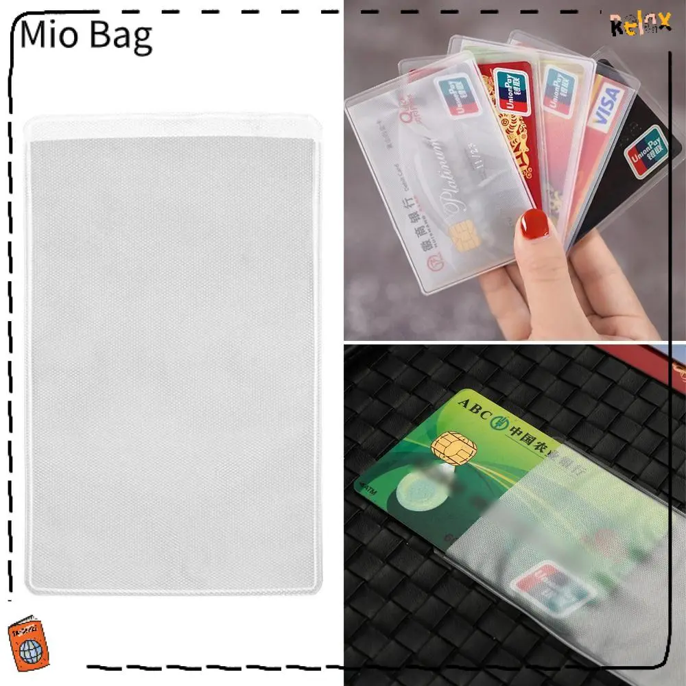 10PCS Safety Translucent ID Card Holder PVC School Office Supplies Business Card Case Work Card Holder