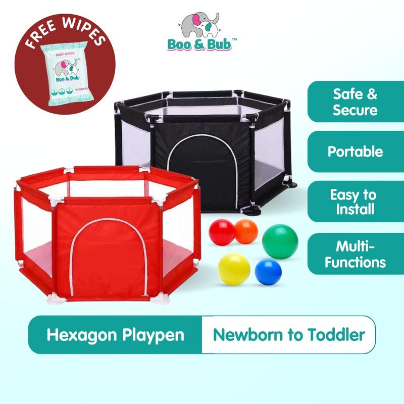Boo&Bub Foldable Hexagon Playpen Playground Kids Indoor Baby - TikTok ...