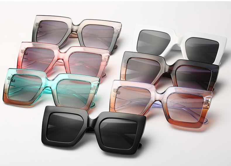 Product Introduction of Oversized Sunglasses Women Large Size Sunglasses Men Transparent Gradient Frame Vintage Big Retro Sun Glasses Female Male 14