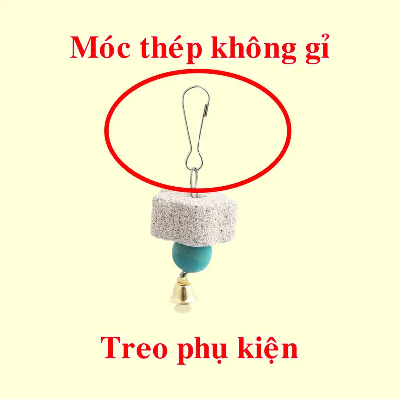 2 Cái Móc Treo Phụ Kiện Các Loại Trong Lồng Thú Cưng Làm Bằng Thép 3
