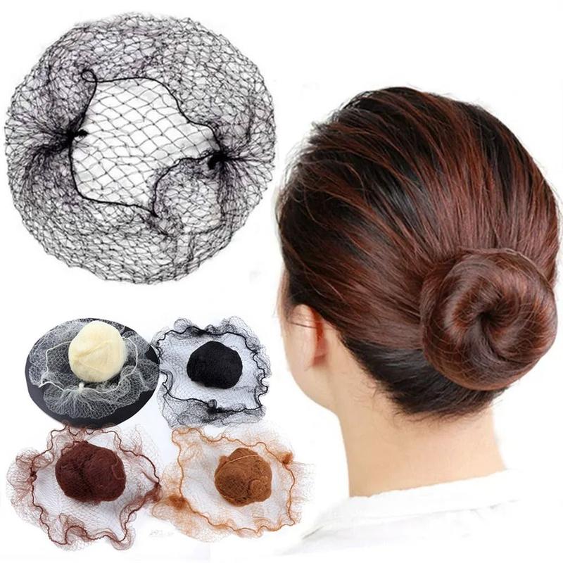 20pcs Hair Styling Wig Cap Nylon Hairnets Breathable Soft Elastic Lines Hair Net Durable Beige Invisible Hairnet 1