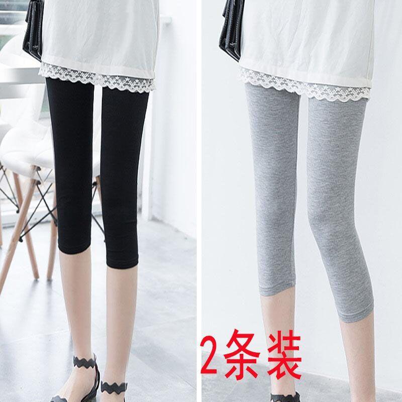Quần lửng nữ, quần legging mỏng mùa hè, dáng ôm, 7 / 8 quần cotton, co giãn, Ngoại Cỡ, được thu thập bởi 3732 người 8
