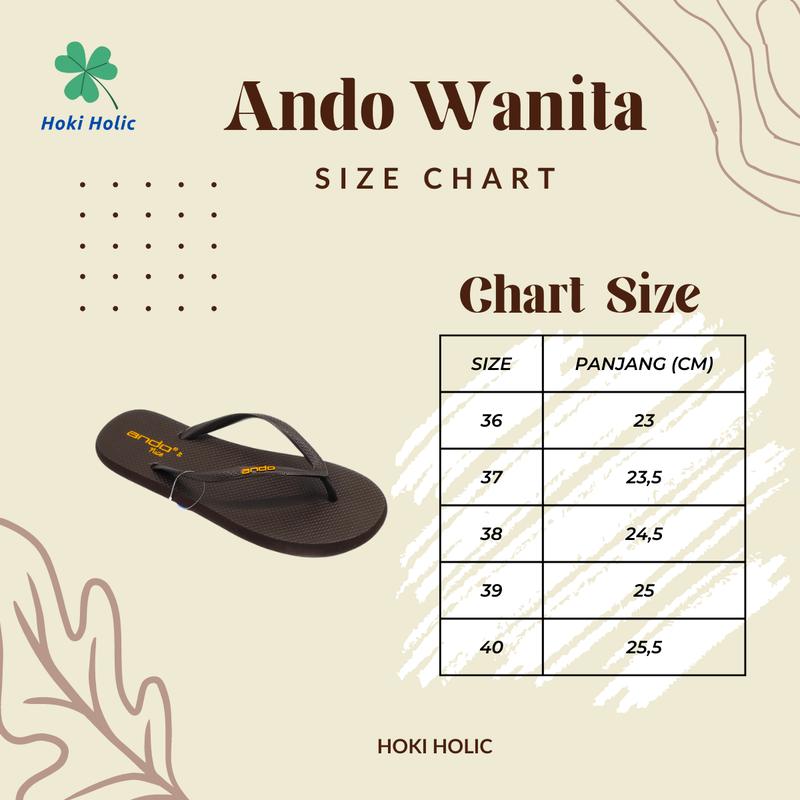 Product Introduction of Ando Sandal Wedges Jepit Wanita - Ando Nice Blink Hitam 0
